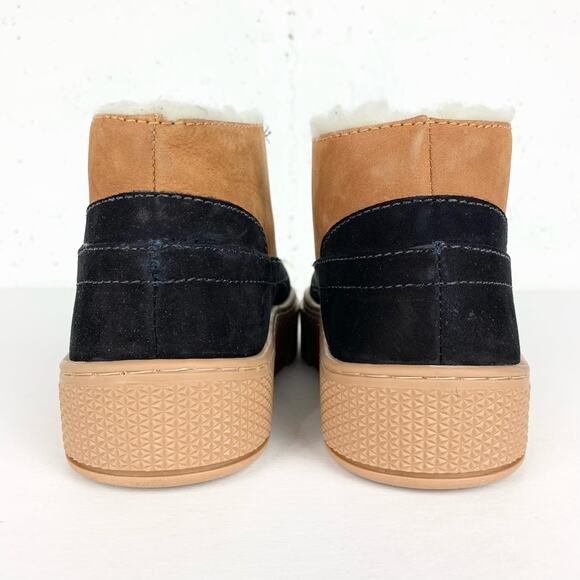 Schutz Womens Mixed Media High Top Sneakers Platform Nubuck Deluxe Brown Black 7 - Picture 6 of 13